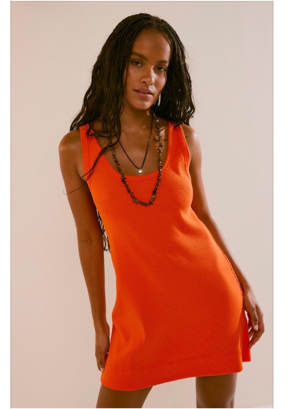 Free People Tracey Sleeveless Dress in Spicey Orange- XS.